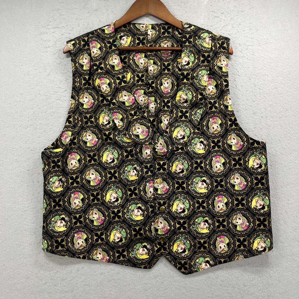 Nintendo Legend of Zelda Vest Mens XL Black Gold Link Zelda Medallion Gamer Geek